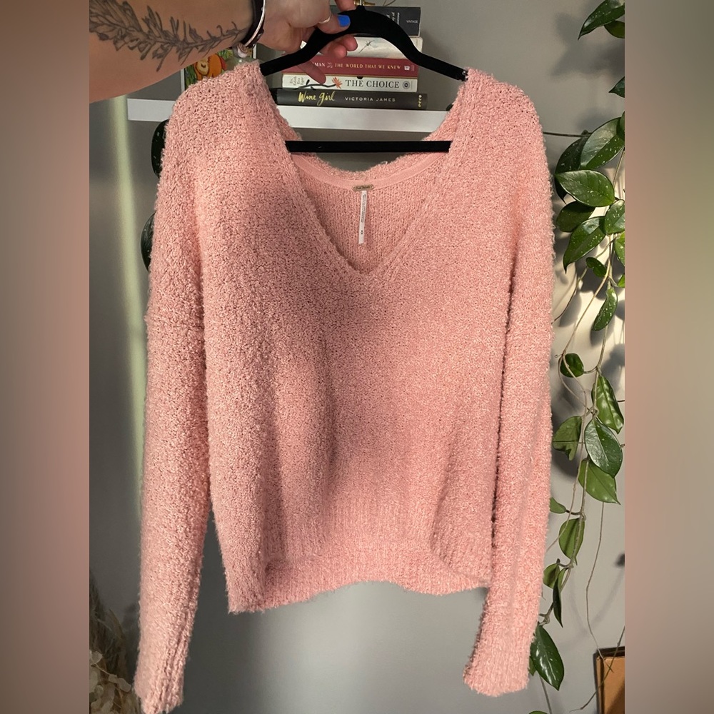 Free people pink sweater